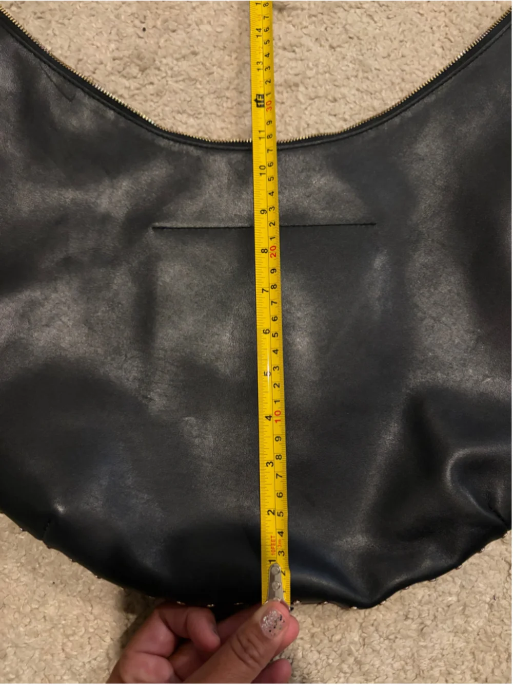 Madewell studded leather hobo